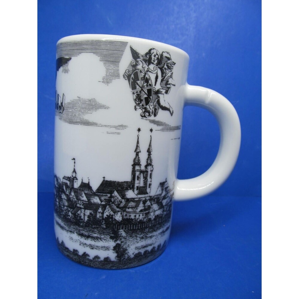 Siegmund Paul Meyer Bavaria Germany Tall Black White Mug 5 1/2"